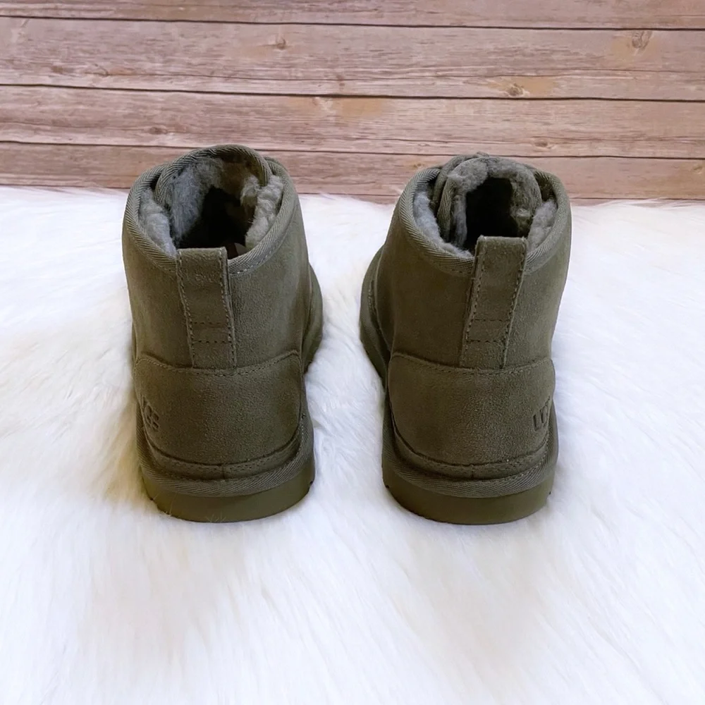 UGG Women’s Neumel Burnt Olive Suede Chukka Boots - Picture 6 of 8
